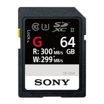 Sony G Series 64GB UHS-II 299 MB/Sec SDXC Card