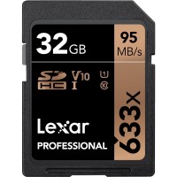 Lexar 32GB 633x (95MB/Sec) Professional UHS-I SDHC U1 Card